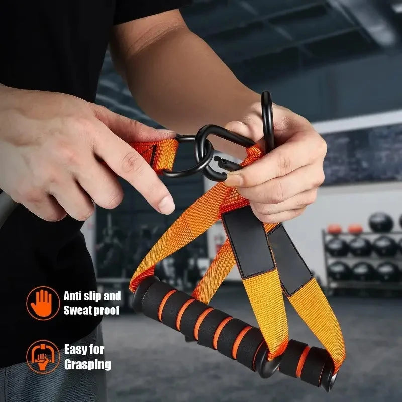 Fascia di resistenza con maniglia: Utilizzata per allenamento muscolare - immagine 8