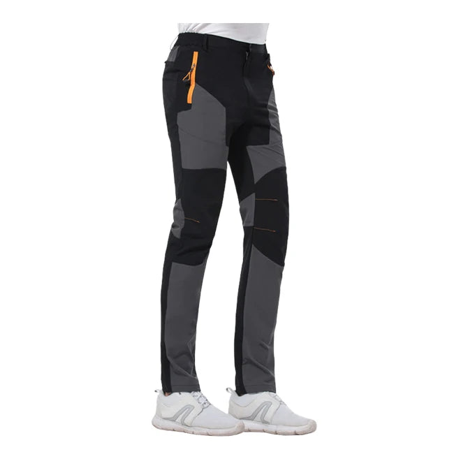 TRVLWEGO Pantaloni da campeggio escursionismo uomo anti-UV resistenti all'usura ad - black gray L(45-55kgs) - immagine 7