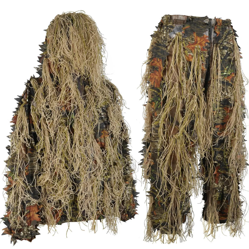 JOAXOR Ghillie Suit Tute da caccia mimetiche con foglie 3D - immagine 9