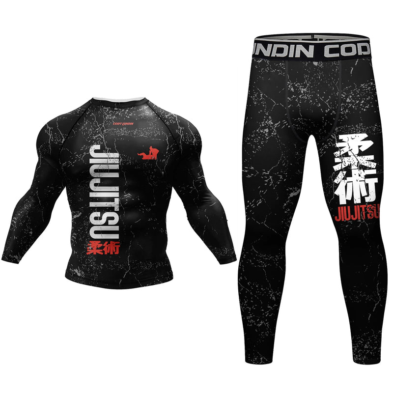 Completo Sportivo Cody: Magliette e Pantaloni a Compressione per MMA - 2 in1 long Set M(160-170cm 55-65kg) - immagine 17