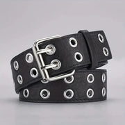 1pc Cintura da donna Tendenza Semplice Doppio Foro uomo Punk Hip Hop Stile - immagine 10