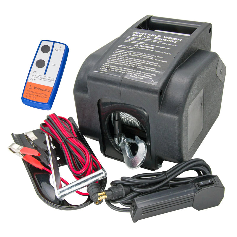 Verricello elettrico per rimorchio barche 12V 2000 libbre - immagine 5
