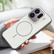 Per OPPO Find X9 X9 Pro Custodia magnetica doppio colore opaca PC + TPU Skin Feel Cover posteriore con pulsante in metallo per Find X 9 - Campeda