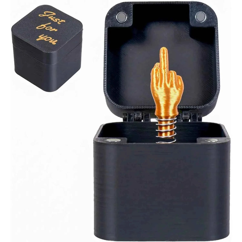 Divertente dito medio in scatola - Regalo bavaglio per decorazioni da scrivania per Halloween, Natale e compleanno, novità giocattolo da ufficio e decorazioni per la casa