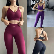 Completo sportivo da donna a vita alta Peach antiurto