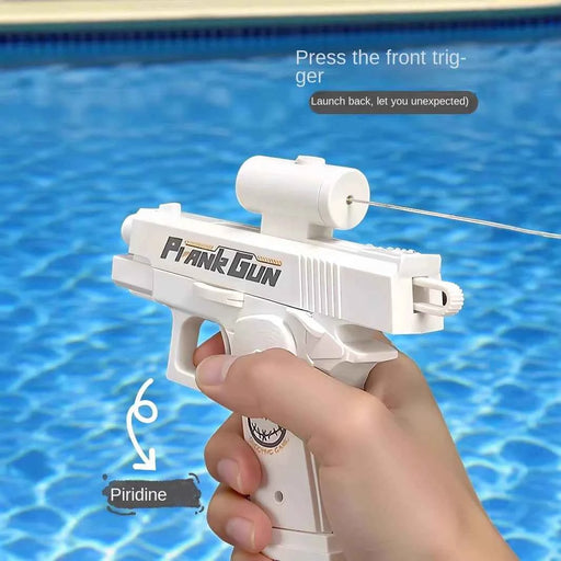 Divertente pistola ad acqua inversa bifacciale - Giocattolo scherzo estivo, mini spruzzatore d'acqua tattico per bambini e adulti, lotta in acqua sulla spiaggia in piscina