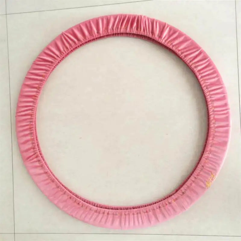 Copertura per Cerchio da Ginnastica Ritmica in Velluto Dorato - Pink Diameter 60--65