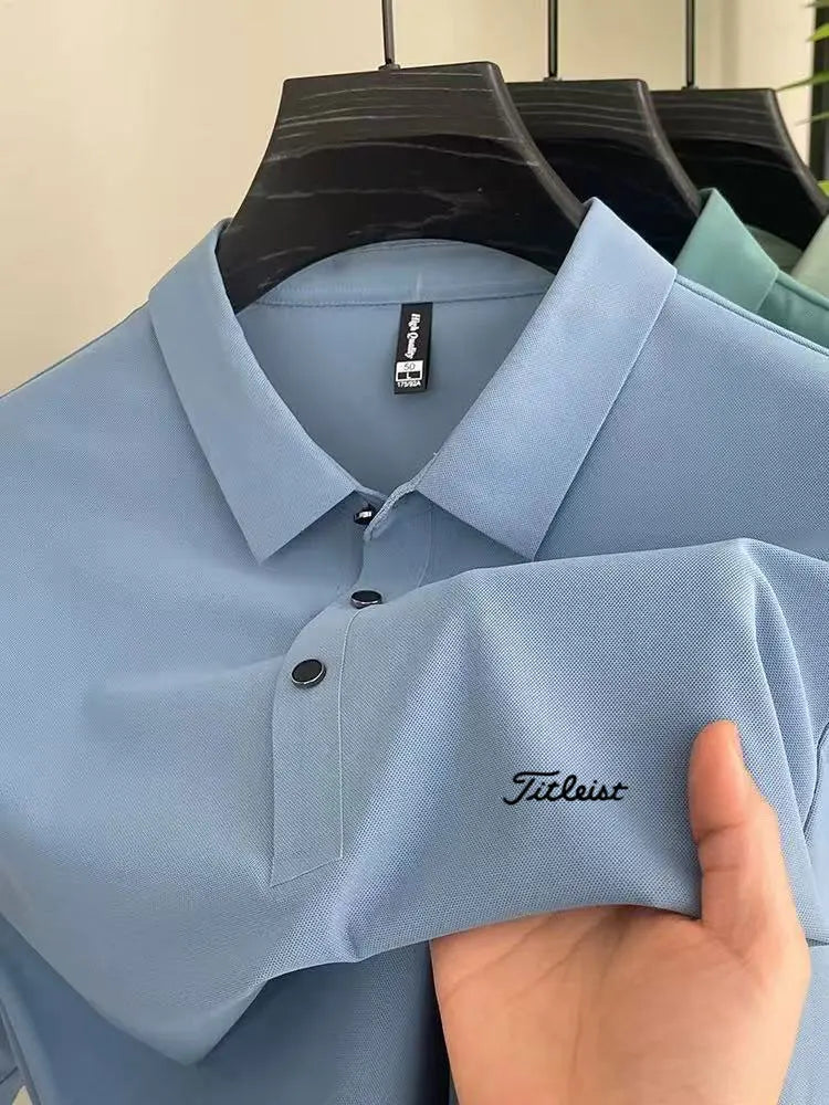 Polo da Golf Uomo Casual per Esterni T-Shirt Estiva di Alta Gamma - immagine 11