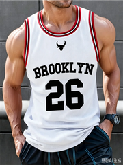 Canotta da basket Brooklyn n.26 con scollo a O tessuto ad asciugatura rapida - BSSS-2582 XXS(US 32) - immagine 28
