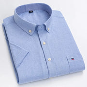 Camicia Oxford da uomo Bamboople – maniche corte, traspirante, casual business, plaid, estate e primavera - Campeda