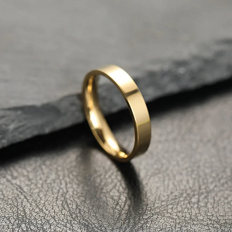 Anello alla moda per uomo Donna Anelli neri in acciaio inossidabile Fidanzamento per matrimonio Accessorio maschile opaco di alta qualità