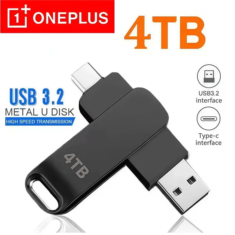 OnePlus 16TB USB 3.2 Trasferimento ad altissima velocità Chiavetta USB impermeabile in metallo 8TB 4TB 2TB Memoria portatile Chiavetta USB per cellulare