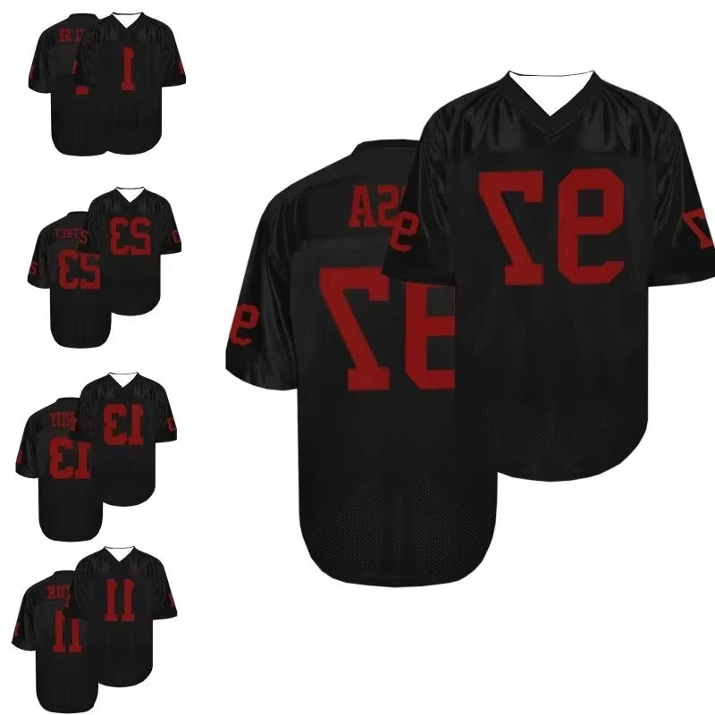Maglia da Football Americano Retro con Stampa Top Traspirante