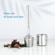 Infusore per Tè in Acciaio Inox Easyworkz con Manico Cavo Resistente al Calore - immagine 3