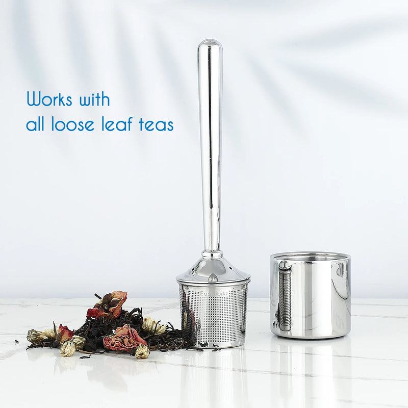 Infusore per Tè in Acciaio Inox Easyworkz con Manico Cavo Resistente al Calore - immagine 3