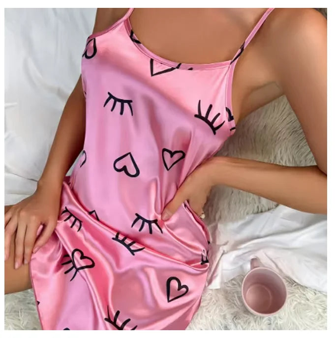 Indumenti da notte donna vestiti per la casa Sexy camicia con stampa floreale - immagine 9