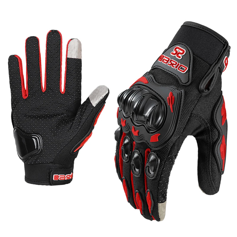 Guanti Moto Estivi Touch Screen – Traspiranti Antiscivolo con Protezione Nocche, Guanti Motocross e Racing Unisex - Campeda