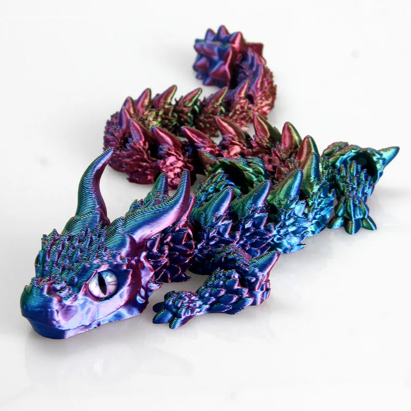 3D Stampato Drago Magico Giocattolo 3D Girevole Articolato per Ufficio e Decorazione Desk