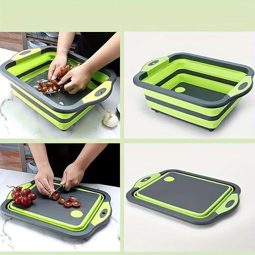 Bacinella Pieghevole Salvaspazio con Lavandino – Lavabo Portatile con Contenitore per Campeggio, Viaggio e Casa - Campeda