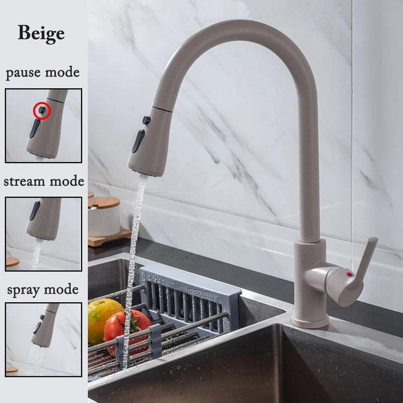 Rubinetto da cucina nero Estraibile Lavello Miscelatore per spruzzatore a flusso - immagine 16