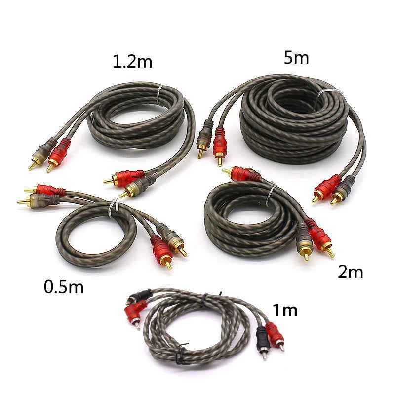 Cavo segnale audio Ofc 2 Maschio a 2 maschio cavo audio RCA amplificatore connettore RCA 0,5 m/1,2 m/2 m/3 m/5 m Cavo RCA per auto