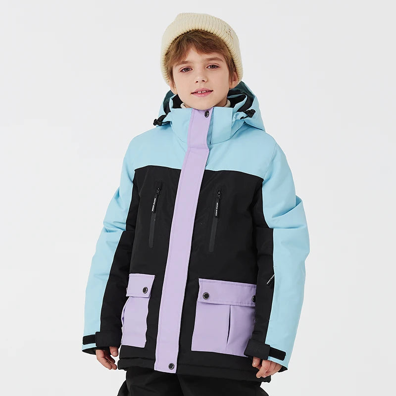 -30 Tuta da neve per bambini Set di abbigliamento snowboard - immagine 5