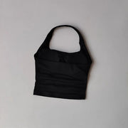 Gilet da yoga con scollo all'americana sport corsa antiurto - Black S