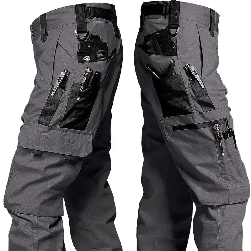 Pantaloni cargo uomo tattici multitasche impermeabili – pantaloni da lavoro e trekking outdoor resistenti - Campeda