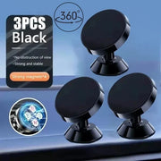 Supporto magnetico per telefono auto universale iPhone Xiaomi Huawei Samsung Adesivo - 3pcs Black-Rotate - immagine 17
