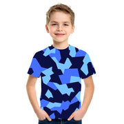 Abbigliamento per bambini Camouflage Colore Stampa 3D T-shirt Ragazzi Ragazze 2-10 - immagine 3