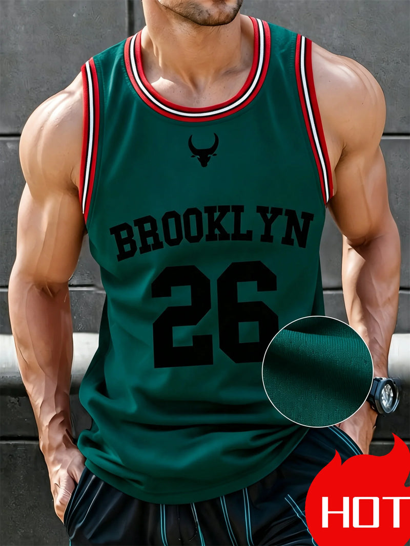 Canotta da basket Brooklyn n.26 con scollo a O tessuto ad asciugatura rapida - immagine 5