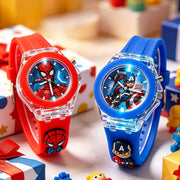 Orologi per bambini Spiderman cartoni animati 3D Bracciale sportivo Orologio da uomo - immagine 19