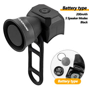 5 modalità clacson per bicicletta mountain bike mini batteria campanello bici - Tipo di batteria: Nero