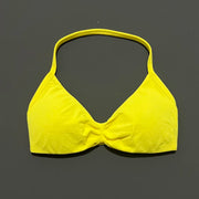 Reggiseno sportivo con spalline Intimo yoga Donna Palestra Top Corsa Esercizio senza - Chicken Yellow - immagine 15