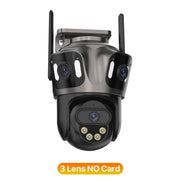 Telecamera IP WIFI a Tre Schermi per Esterni Impermeabile IP66 - 3 Lens No Card SPINA AMERICANA - immagine 5