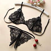 Vendite calde Abito sottoveste a V profondo Reggiseno e mutande seducenti in pizzo - immagine 15
