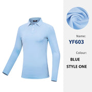 PGM Polo da golf donna ad alta elasticità T-shirt traspirante a maniche lunghe - immagine 8