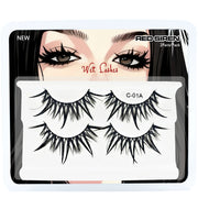 Ciglia finte cosplay 2 paia/pacco a strisce bagnate con punte Manga per trucco - immagine 8