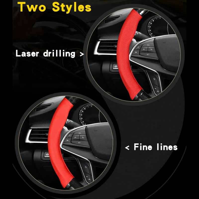 Coprivolante Auto Antiscivolo 38cm – Pelle Microfibra Effetto Carbonio, Comfort e Stile - Campeda