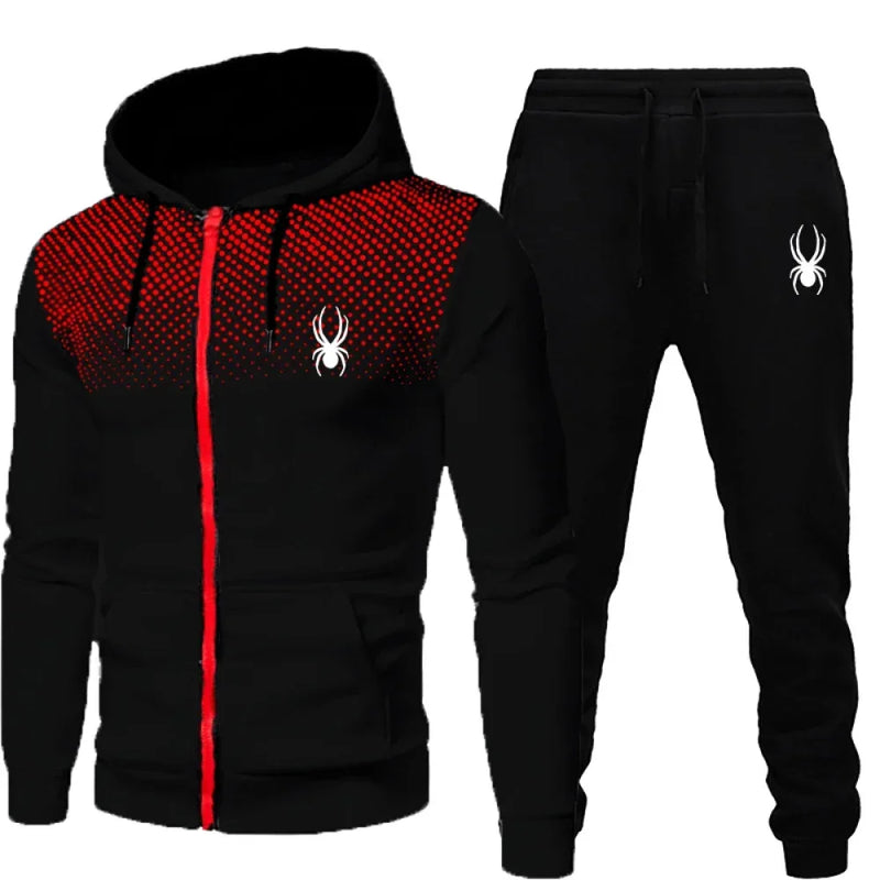 Tuta jogging uomo 2 pezzi – felpa con cappuccio e pantaloni sportivi per palestra, corsa e tempo libero - Campeda