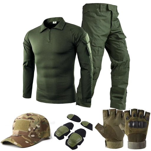 Abiti uniformi tattici Milit Tuta mimetica da esterno Camicie caccia Pantaloni - immagine 2