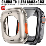 Custodia protettiva per schermo per Apple Watch 45mm 44mm 40mm 41mm Custodia rigida per paraurti anteriore posteriore per PC iwatch 9 8 7 SE 6 5 4 Cambia in Ultra - Campeda