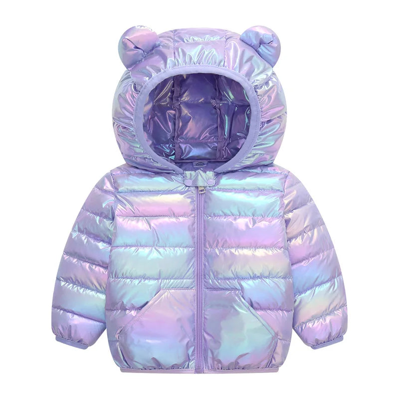 Tessuto lucido antivegetativo Ragazzi Ragazze Piumini con cappuccio Bambini Inverno - immagine 3