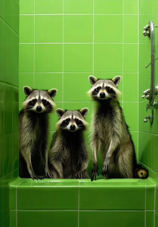 Scimpanzé Elefante Panda Animali Poster Stampa Divertente Arte Immagine da parete Pittura su tela per bagno Toilette Decorazioni per la casa Regalo