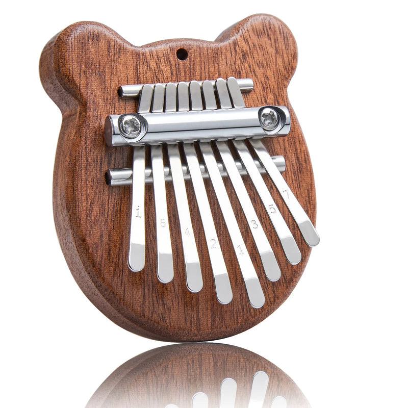 Mini Kalimba Miwayer – 8 Tasti in Legno Massello Il pianoforte da pollice compatto, perfetto per iniziare a suonare ovunque