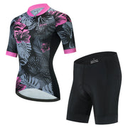 Maglia da Ciclismo estiva set abbigliamento donna tuta bici MTB a maniche corte - immagine 3