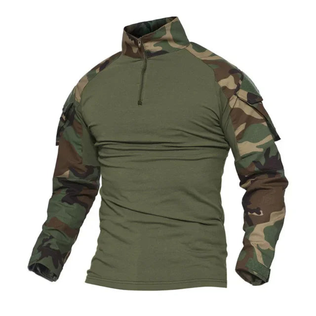 T-shirt da trekking tattiche all'aperto uomo combattimento esercito militare CP - immagine 11