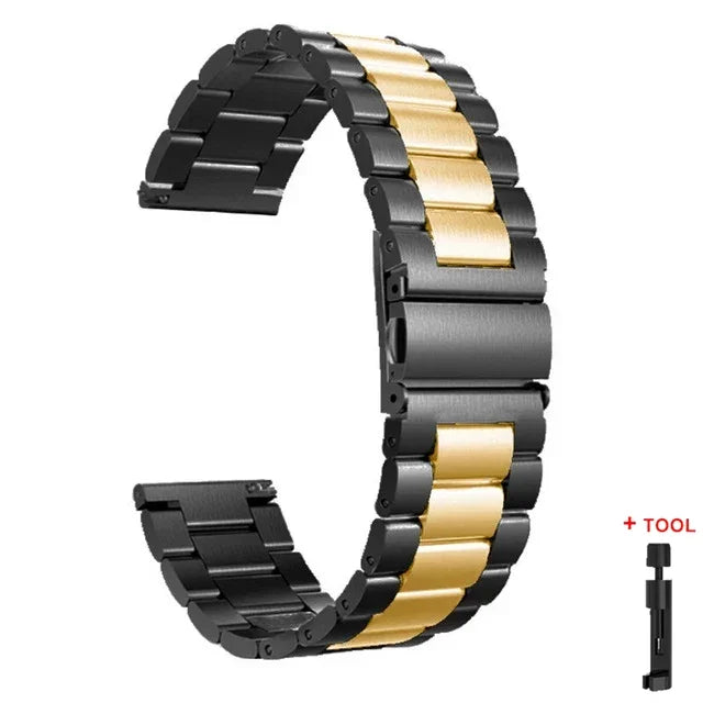 Cinturino Acciaio Inossidabile 20mm/22mm – Compatibile Samsung Galaxy Watch, Huawei GT, Amazfit - Campeda