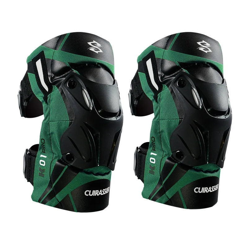 Ginocchiere per Moto Equipaggiamento Protettivo Protezioni Ginocchia da Motocross - green - immagine 4