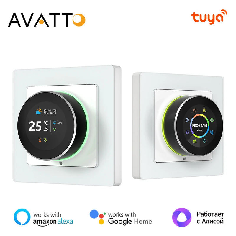 AVATTO Tuya WiFi Smart Manopola Termostato Regolatore di Temperatura Per Acqua Caldaia A Gas Riscaldamento Elettrico Funziona Con Alexa Google Casa